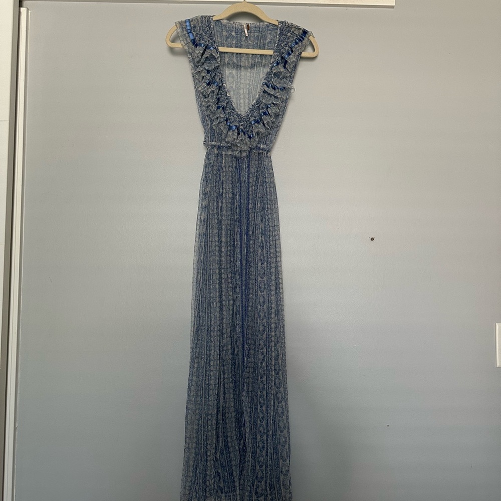 Elegant Blue Duster - Free People